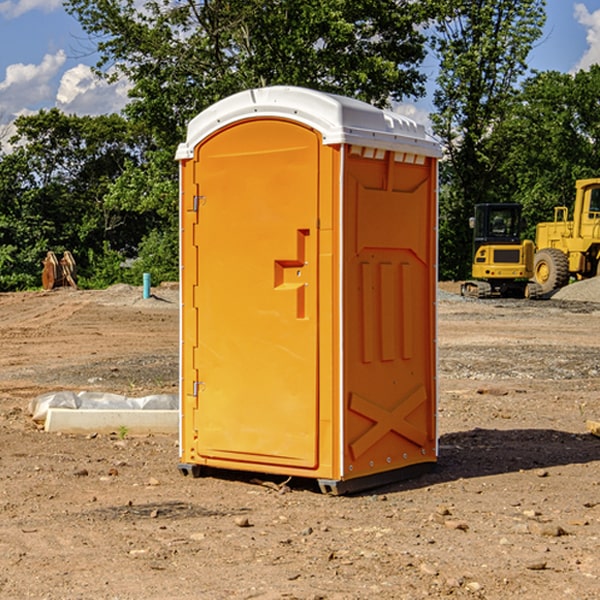 how often are the porta potties cleaned and serviced during a rental period in Woodhull